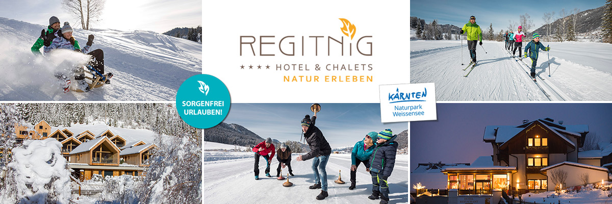 REGITNIG Hotel & Chalets - Winterurlaub Familienhotel Weissensee Kärnten